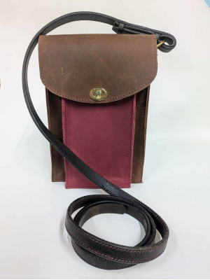 Crossbody Bag with Repurposed Leather strap